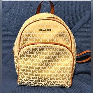 Michael Kors Gold and Brown Backpack